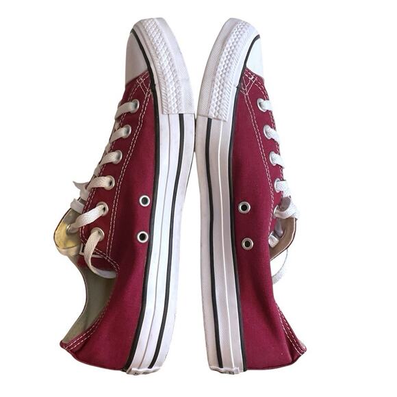 Converse All Star Chuck Taylor Mens 7.5 Women 9.5 Shoes Canvas Low Top Ox Maroon - Picture 15 of 16